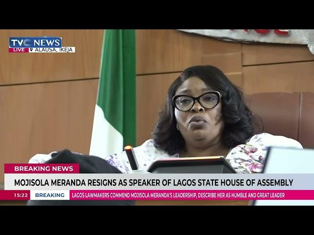 FULL SPEECH: Mojisola Meranda Resigns As Speaker Of Lagos Assembly