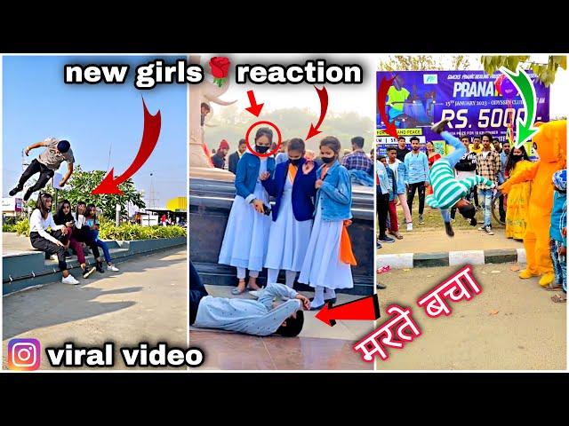 New flip reaction video public reaction || tiktok stunt in public ||