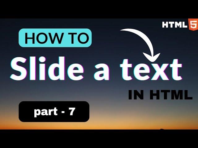 How to slide or scroll a text or img in html| Html for beginners|#coding  #html #webdevelopment #tag