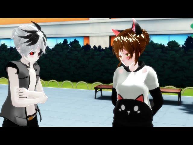 MMD - I kissed a girl [Demon X Cat]