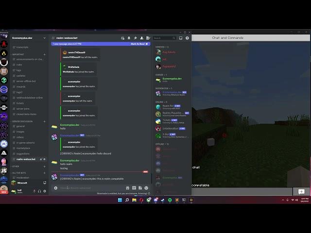 Discord to Minecraft Realm