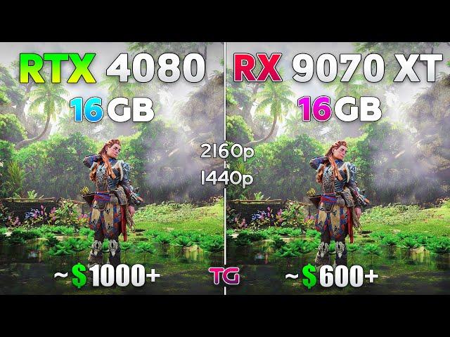 RTX 4080 vs RX 9070 XT - Test in 10 Games | 1440p & 4K