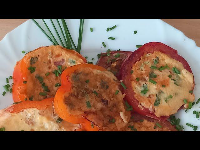 Быстрый завтрак с перцами и томатом/Quick breakfast with pepper and  tomato