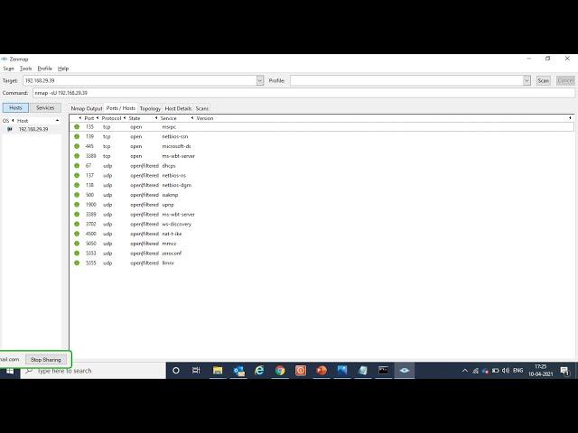 How to check tcp and udp open ports on an IP address