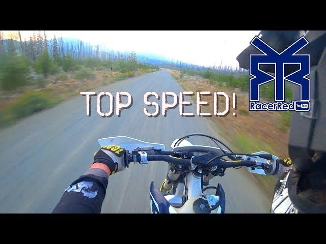 Husqvarna TE 250 Top Speed (stock gearing)