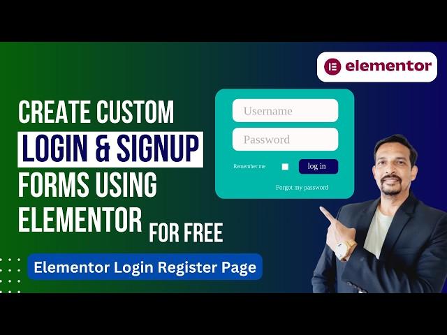 How To Create Custom Login & Signup Forms using Elementor For FREE | Elementor Login & Register Page