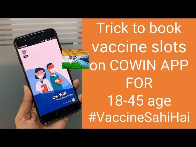 how to book vaccine appointment on COWIN APP- FOR above 18 age #shorts #VaccineSahiHai #trick