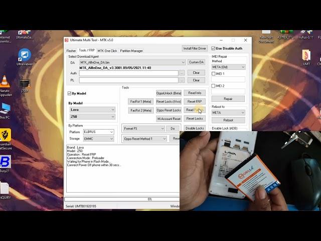 LAVA Z50  FRP REMOVE UMT