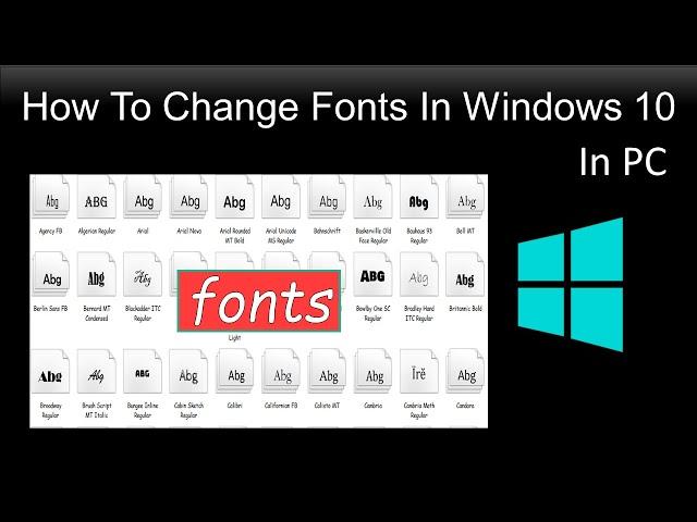 How To Change Fonts in Windows 10 | Restore default fonts