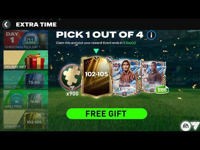 GLITCH!! 102-105 CHRISTMAS EXTRA TIME PICK FC MOBILE 25 | HOW TO GET FREE 105 PELE FC MOBILE!