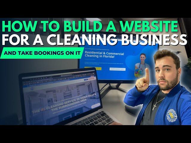 How to BUILD A WEBSITE for a Cleaning Businesses & TAKE BOOKINGS on it!