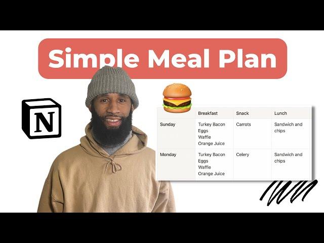 Make a Weekly MEAL PLANNER with RECIPES in Notion