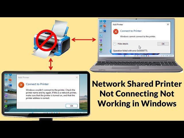 How to Fix Shared Printer Not Connecting Not Working in Windows