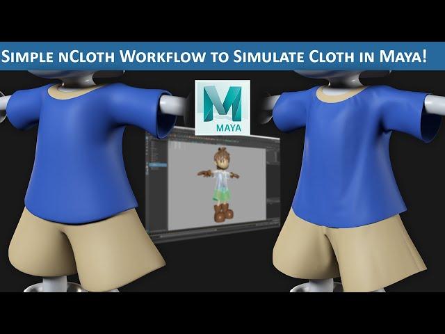 nCloth in Maya - Simple workflow for Clothes!