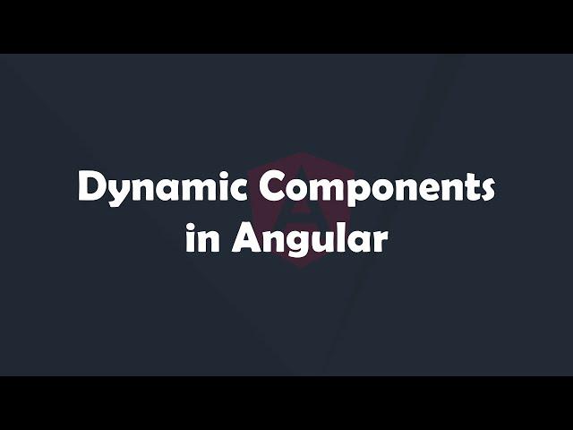 Dynamic Components in Angular | Angular Concepts made easy | Procademy Classes