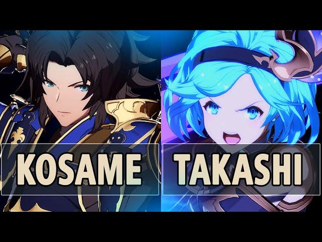 GBVSR: Kosame (Lancelot) Vs Takashi (Djeeta) | High Level Gameplay.