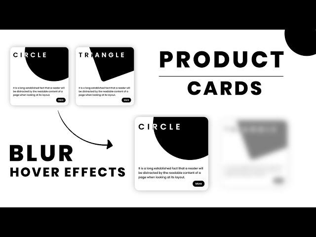 CSS Creative Product Card UI Design | Product Card Hover Effects | Blur Effect | Code4Education