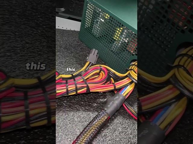 Power Supply Installation Tip Trick for CLEAN Cable Management  #cablemanagement #techinsomnia