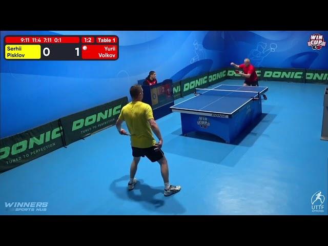 02:00 Serhii Pisklov 1 - 3 Yurii Volkov West 5 WIN CUP 28.11.2022 | TABLE TENNIS WINCUP