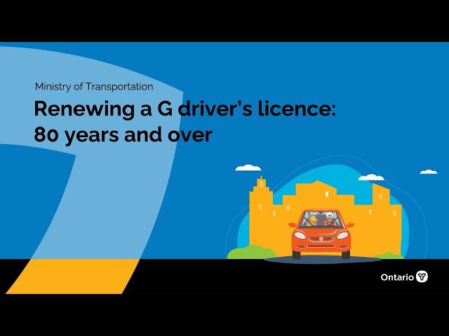 Ontario senior driver’s licence renewal educational video