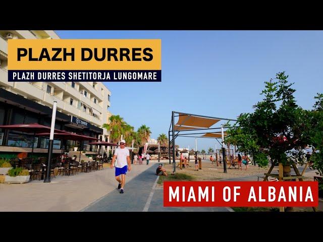 DURRES, MIAMI OF ALBANIA  SHETITORJA LUNGOMARE NE MBREMJE ️ ASMR WALKING TOUR KORRIK 2024 [4K]