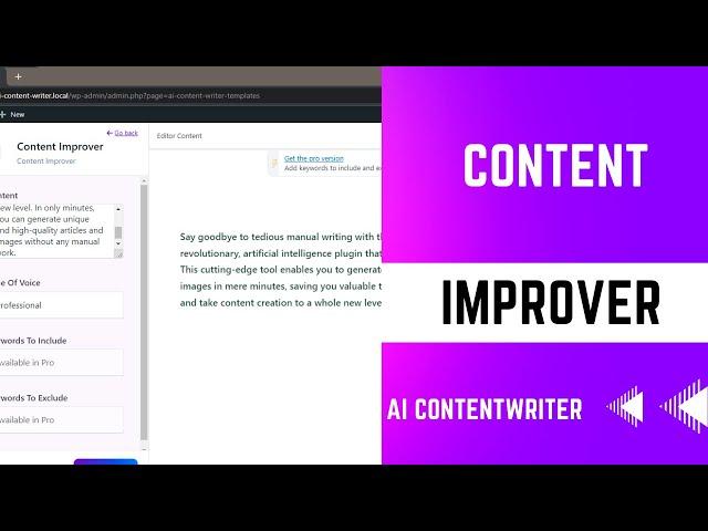 How to Use Content Improver in WP AI Content Writer