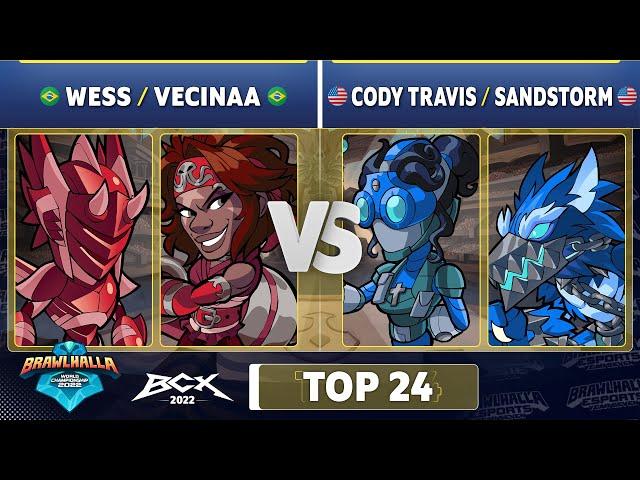 Wess & VecinaA vs. Cody Travis & Sandstorm - Top 24 - Brawlhalla World Championship 2022