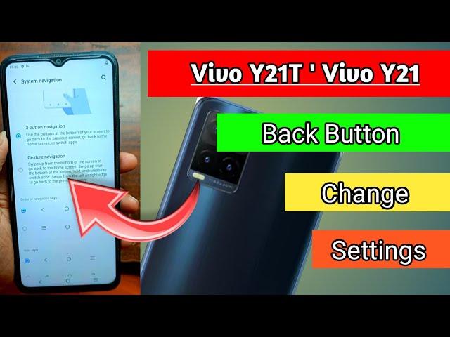 Vivo y21t back button settings // Vivo y21t navigation bar