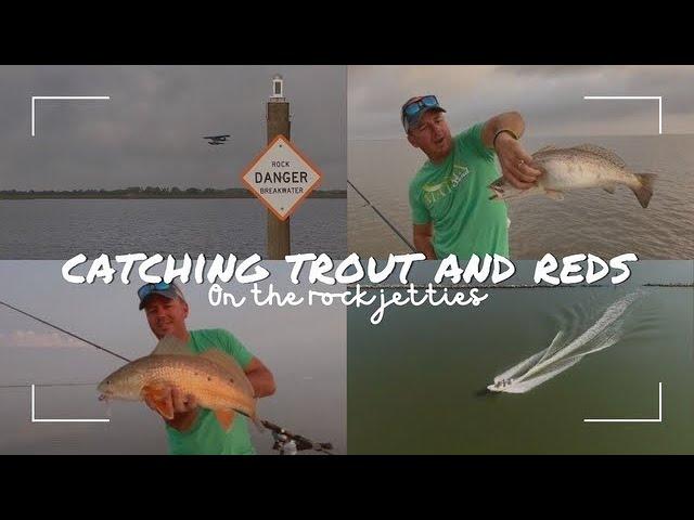 DockSide TV 'Catching Trout and Reds on Rock Jetties'