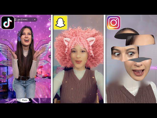 TIKTOK vs SNAPCHAT vs INSTAGRAM FILTERS TESTEN! #3 || Fan Friday