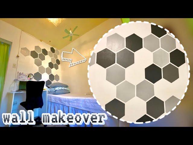 Wall Makeover under P300 | Honeycomb Inspired Accent Wall | DIY accent wall  |withJoshvy