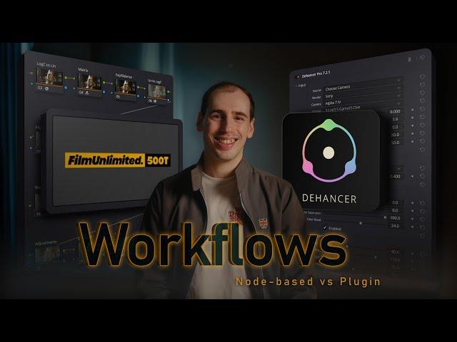 Dehancer Plugin vs Node-based (FilmUnlimited/CinePrint) Colour Grading Workflows in DaVinci Resolve