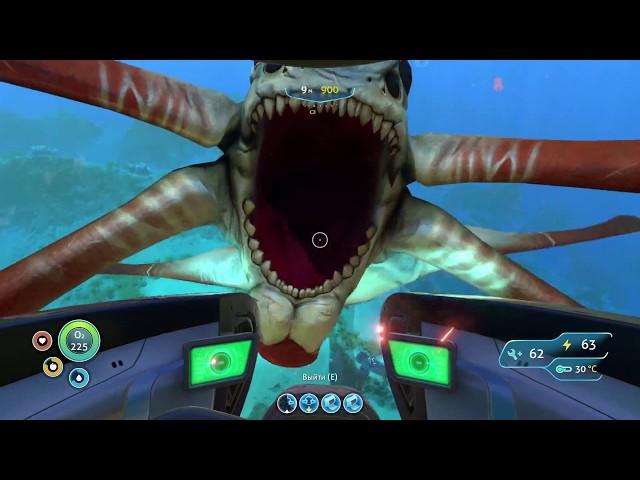 Субнатика, Subnautica Проверка стазис винтовки на жнец-левиафане!