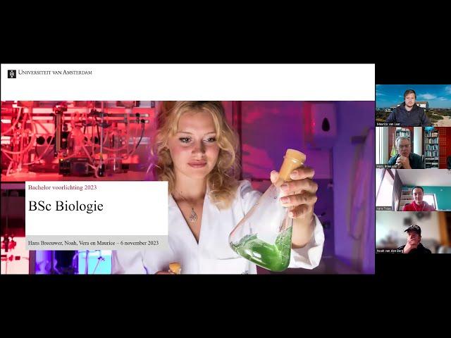 Opname informatiesessie Bachelor Biologie - UvA Bachelorweek - 4 november 2023
