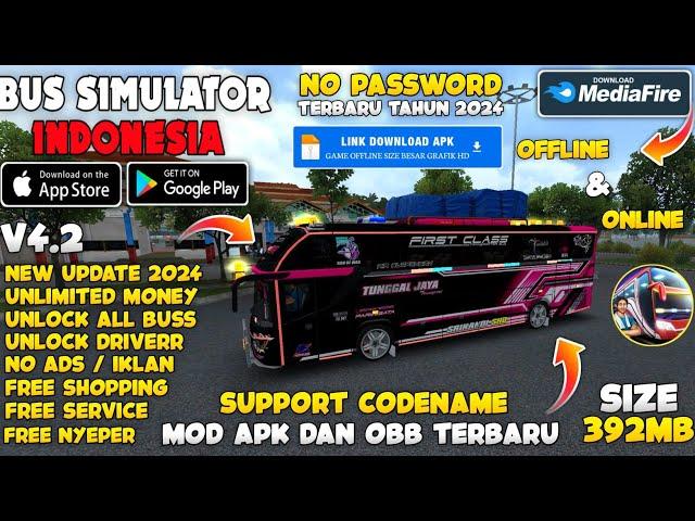 UPDATE !! Bus Simulator Indonesia Mod Apk v4.2 New 2024 - Unlock All Bus & Free Shopping