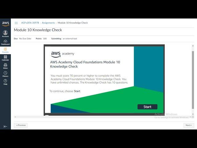 Module 10 Knowledge Check | AWS Academy Cloud Foundation | Auto Scaling and Monitoring