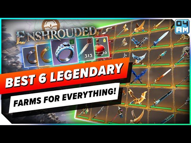 Enshrouded BEST LEGENDARY FARM Locations (6) LVL 40 Gear, Best Rings & More!