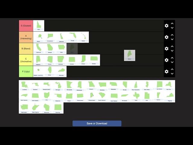 State Shape Tier List