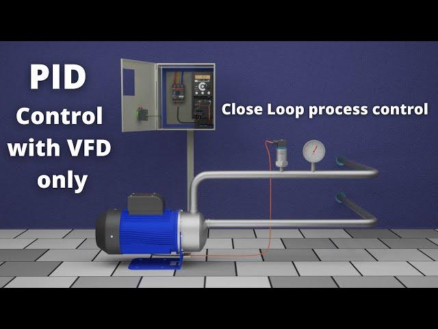 PID Control with Danfoss FC51 VFD :: close loop process control || vfd motor control
