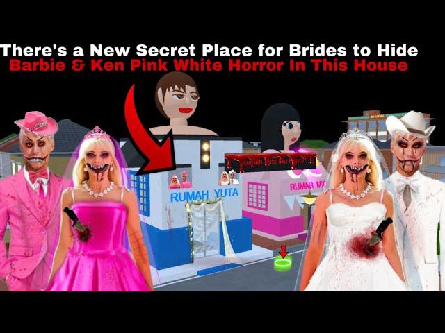 THERE'S A NEW SECRET PLACE HIDING THE BARBIE & KEN PINK WHITE HORROR BRIDE HERE ⁉️| SAKURA SCHOOL