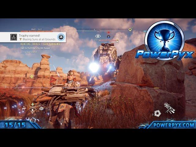 Horizon Zero Dawn - All Hunting Ground Trials - Blazing Sun Marks Walkthrough