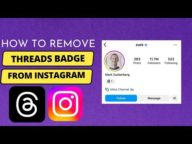 How to Remove the Threads Badge from your Instagram Profile