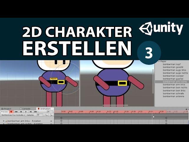 2D Charakter für Unity erstellen - [03] Charakter animieren