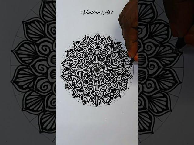 How to draw Mandala for Beginners | mandala art | stepbystep | doodle art