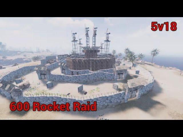 Unbelievable 5v18 Raid Defense ( 600 Rockets ) - Rust Console Edition