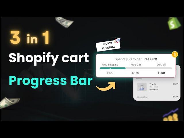 Shopify Cart PROGRESS BAR setup (2025) | Boost Cart Value with Progress Bar