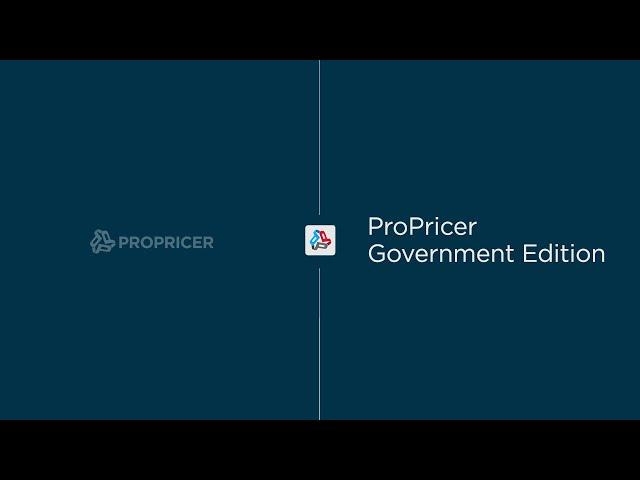 ProPricer Government Edition