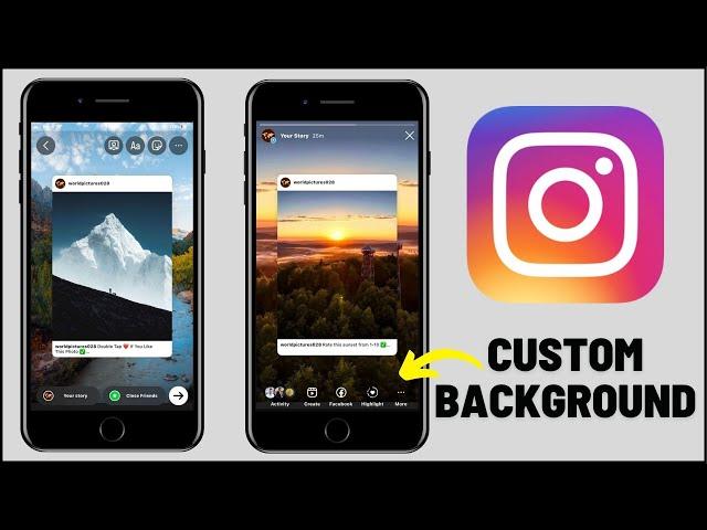 How to Add Background Photo when Sharing a Feed Post to your Instagram Stories (iPhone & Android)
