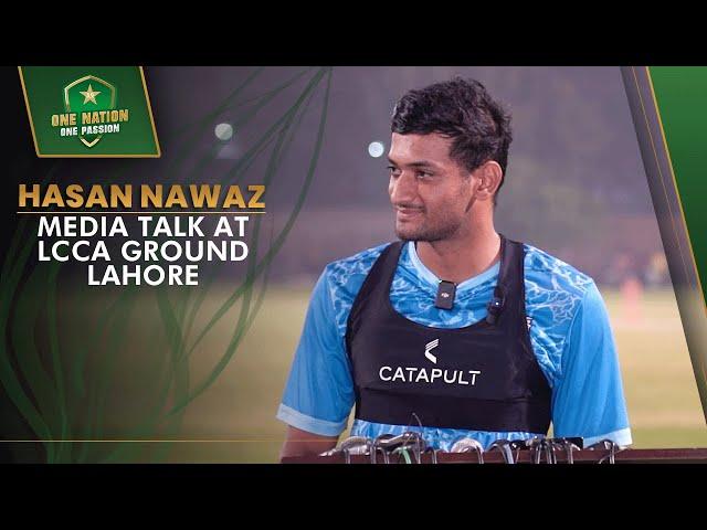 Young batter Hasan Nawaz media talk at LCCA Ground, Lahore | PAK vs NZ 2025 | PCB | MA2A