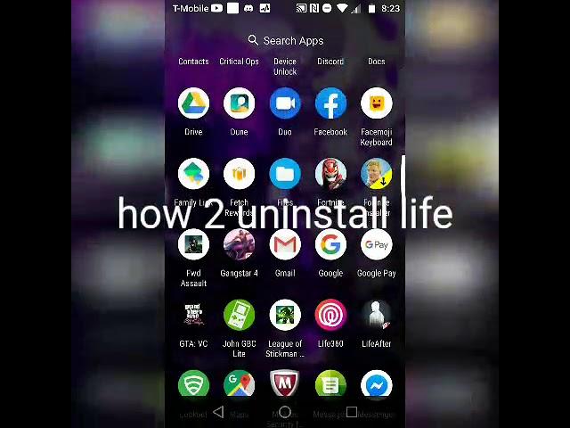 How 2 uninstall life